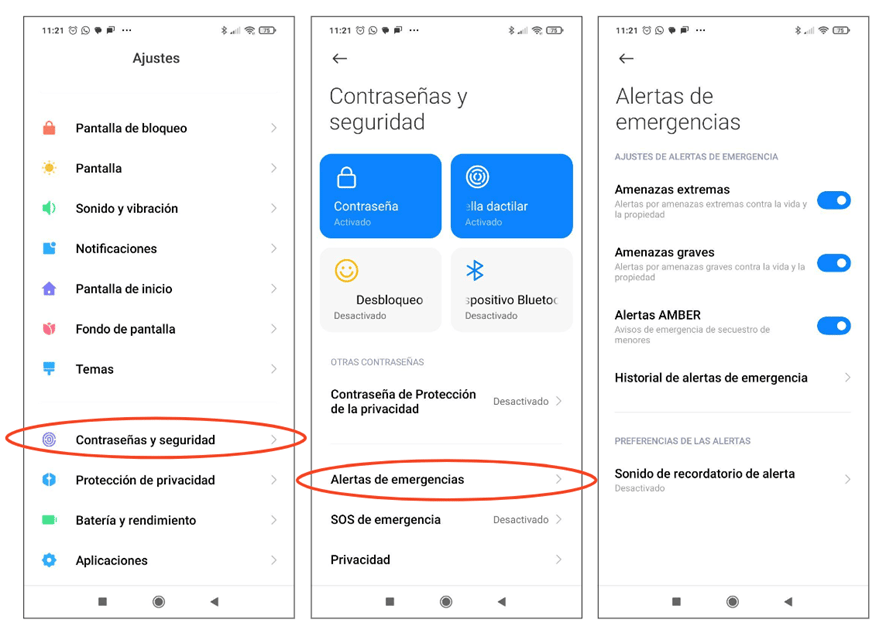 Cómo activar las alertas de emergencia de Protección Civil en tu Android.